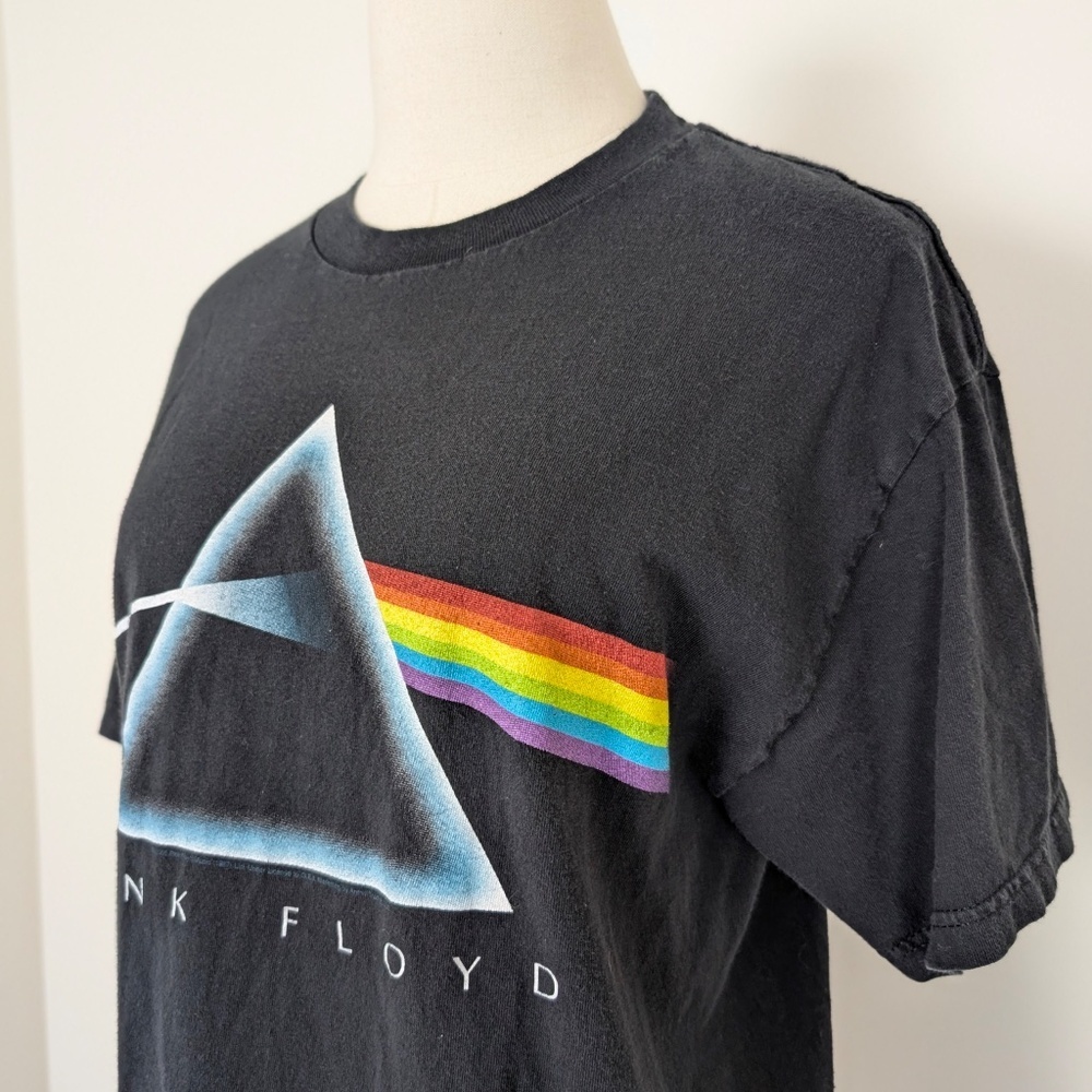 2000s Pink Floyd Band T-shirt Black Oversized Long Y2K - Picture 7 of 8